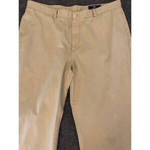 Vineyard Vines‎ Club Pants Men 40x31* Beige Flat Front Cotton Twill Chino Preppy